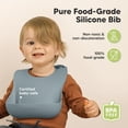thumbnail image 2 of Baberos de silicona impermeables para bebés Food Bib KeaBabies, paquete de 2, 2 of 9