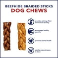 thumbnail image 2 of Pet Factory 100% Made in USA Beefhide 6" Braided Sticks Dog Chew Treats - Beef & Chicken Flavor, 6 Count/1 Pack Braid Sticks (6in) 8.4 Ounce (Pack of 1), 2 of 12