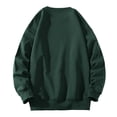 thumbnail image 4 of Penkiiy Mens Crewneck Sweatshirt Long-Sleeve Lightweight Terry Sweatshirt Casual Workout Pullover Shirt Tops Green, 4 of 4