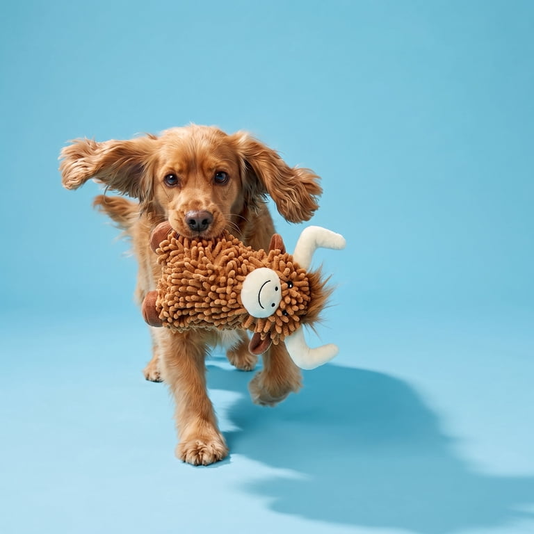 Vibrant Life Brown Highland Cow Plush Dog Toy photo 3