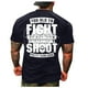 thumbnail image 1 of Men's T-shirt Graphic Text 3D Printing Street Casual Short Sleeve Button Down Printed Clothing Basic S, 1 of 5