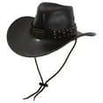 thumbnail image 2 of Western Cowboy Hat Men Casual Cowgirl Sombrero para el escenario de compras de presentación Cosplay Marrón oscuro, 2 of 8