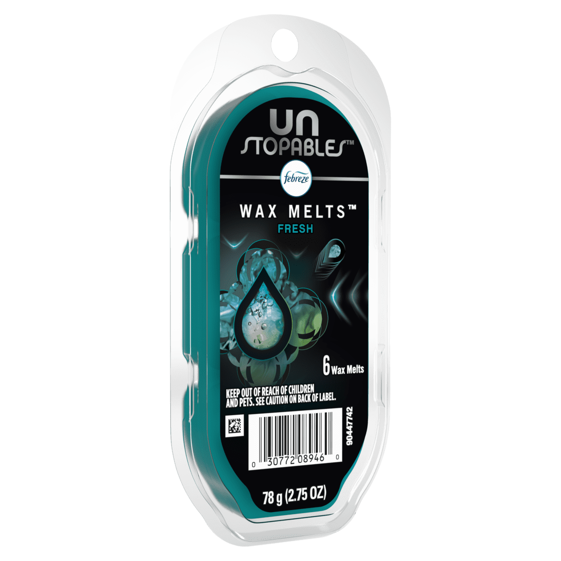 Febreze Unstopables Odor-Fighting Wax Melts Air Freshener, Fresh, 2.75 oz. Wax Melts (4 Pack)