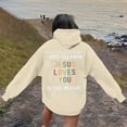 thumbnail image 2 of WENWU Womens Hoodies Long Sleeve Women Pullover Oversized Hoodies for Women Beige Hoodie Fall Outfits for Women 2025 Cute Sweatshirt, 2 of 6