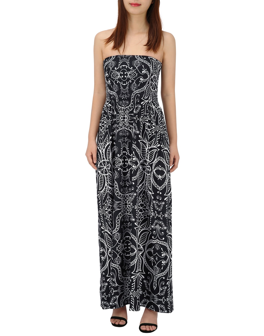 elastic tube top sundresses plus size