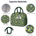 thumbnail image 4 of Womens DarkGreen Cartoon Dinosaurs Plants Pattern Lunch Box for Work,Insulated Lunch Bag for Women,Loncheras Para Mujer,Leakproof Adult Lunch Bag for Work,Beach,Travel,Picnic,Camping, 4 of 7