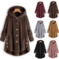 thumbnail image 1 of Abrigo de otoño invierno para mujer, cálido abrigo de oso de peluche, chaqueta de lana, abrigo de felpa para mujer, chaqueta con capucha, nuevos abrigos para mujer, chaqueta de Color sólido, 1 of 3