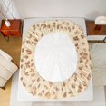thumbnail image 5 of Homewish Cartoon Bow Knot Full Size Sheets,Leopard Print Bowtie Bed Sheets,Brown Black Sheet Sets For Kids,Breathable Home Decor,4-Piece, 5 of 7
