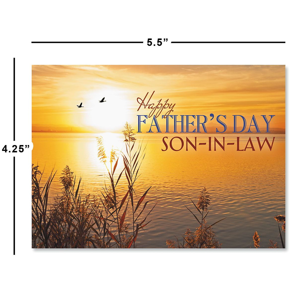 Current Sunrise Son-in-Law Father’s Day Greeting Card with White Envelope, Happy Greetings for Any Father, Grandfather, Son, Husband, Brother, Uncle, or Step Dad, Large 5"x7" Single Card