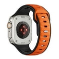 thumbnail image 5 of Sport Bands Compatible with Apple Watch Bands  38/40/41/42mm(Series 10), Soft Silicone Waterproof Adjustable Strap for Apple Watch Series 10 9 8 7 6 5 4 3 2 1 SE,Blackorange, 5 of 9