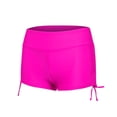 thumbnail image 5 of Dorkasm Women's Swim Shorts High Waist Swimsuit Bottoms Adjustable Side Tie Bathing Suit Boy Shorts Bikini Board Shorts Hot Pink L, 5 of 5