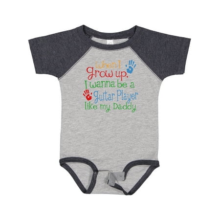 

Inktastic Guitar Player Like Daddy Boys or Girls Baby Bodysuit
