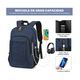 thumbnail image 4 of Mochila Para Laptop 15.6 Pulgadas Impermeable Antirrobo Viaje A Portátil Expandible Urbana Grande 35 Lab.G Azul, 4 of 5