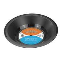 WHAMVOX Party Kitchen Record Storage Bowl Music Themed Decor Black