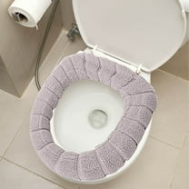 Eolstice Toilet Seat Cushion for Winter, Thickened Knitted Seat Cover, Washable Household Toilet Pad, Comfort and Warmth for Cold Bathrooms