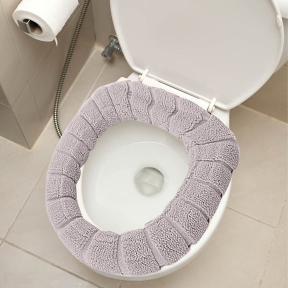 YHAICO Winter Thickened Toilet Seat Toilet Seats for Standard Toilets Toilet Seat Cushion Winter Thickened Toilet Seat Knitted Toilet Seat Cushion Washable Household Toilet Seat