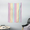 thumbnail image 1 of Colorful Tapestry, Half Toned Retro Striped Pattern Big Little Polka Dots Symmetrical Vibrant Colors, Wall Hanging for Bedroom Living Room Dorm Decor, 40W X 60L Inches, Multicolor, by Ambesonne, 1 of 2