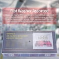 thumbnail image 3 of 600pcs Fibre Washer Kit 12 Size Red Steel Paper Fiber Flat Washer Kit Flat Ring Seal Assortment Kit, 3 of 4