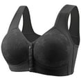 thumbnail image 2 of Wijhcboe 2 Pack Front Closure Womens Bra Comfortable Wireless Support Wide Strap Bralette Top for Everyday Wear, 2 of 4