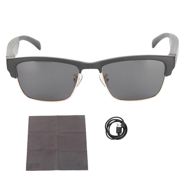 Bluetooth Sunglasses Polarized Lens Waterproof Smart Glasses with Open Ear Headphone for Driving RunningGolden Frame