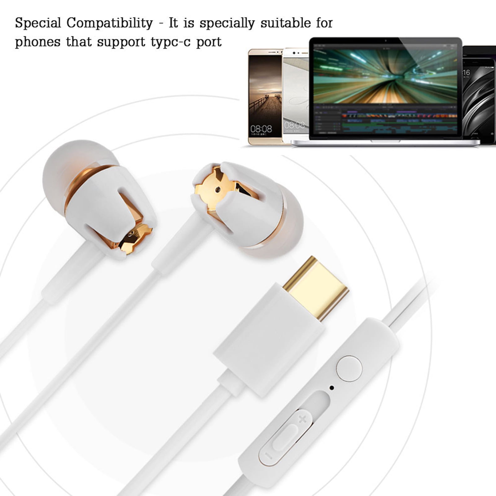 Wired Earphones Letv Headphone Type C USB Type-C Wired Earbuds