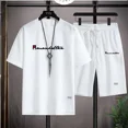 thumbnail image 2 of Traje explosivo llamativo de verano para exteriores para hombre Traje deportivo de moda coreana para hombre Camiseta de manga corta + pantalones cortos deportivos Traje para hombre, 2 of 4
