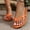 Orange, variant on WILLBEST Slipper Shoes Women's Summer Fashion Clip Toe Solid Color Flip Flops Out Beach Slippers