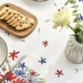 thumbnail image 2 of 4th of July Tablecloth 60x84 Inch, Patriotic Watercolor Poppy Flowers Independence Day Memorial Day Table Cover for Party Picnic Dinner Decor, 2 of 6