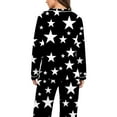 thumbnail image 5 of Gytharion Women's Pajama Sets Soft Comfy Long Sleeve V-Neck Sleepwear and Long Pants Cute Star Print Loungewear Outfits 2 Piece Pj Sets for Women, 5 of 6
