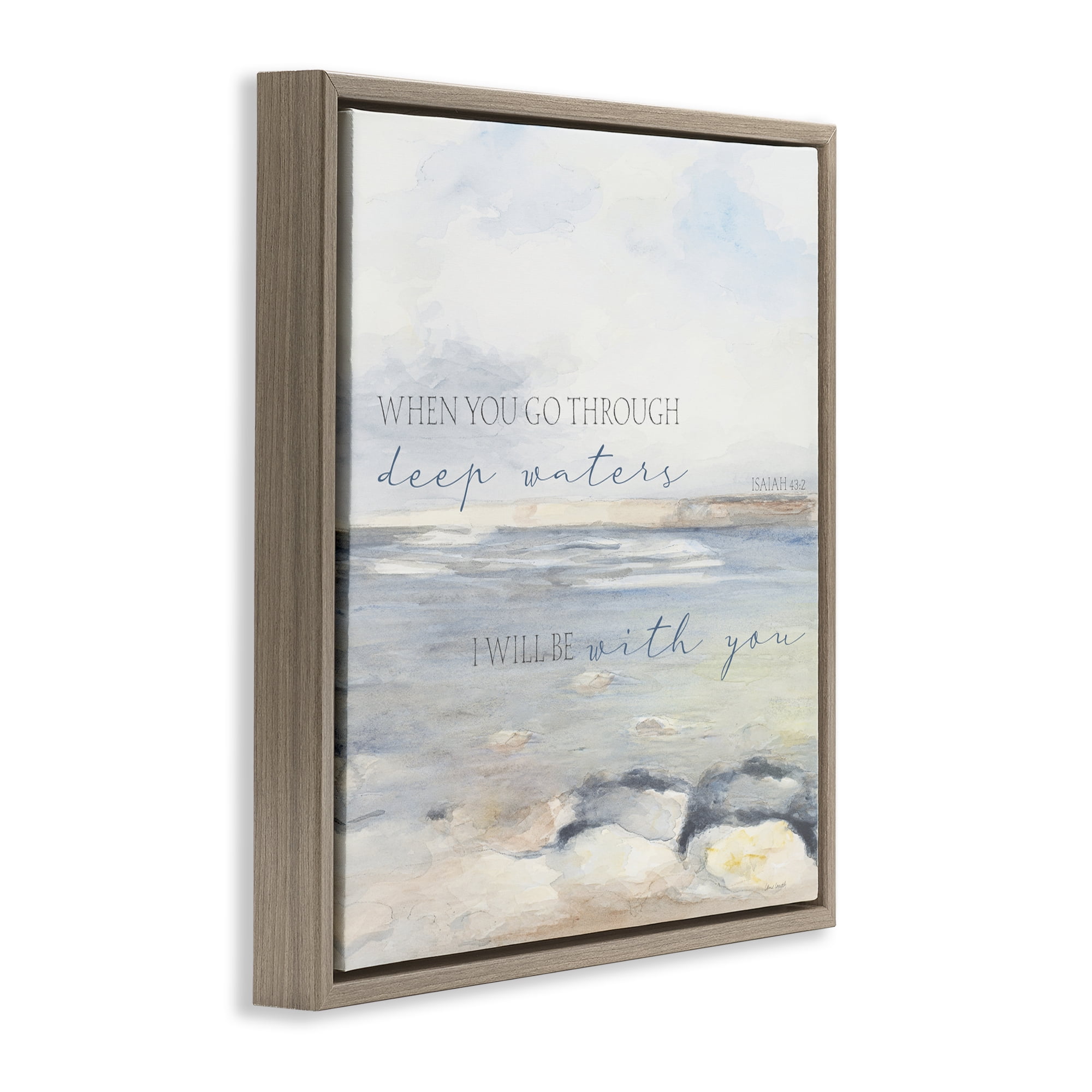 Stupell Industries Deep Waters with You Brown Framed Floater Canvas Wall Art, design by Lanie Loreth