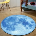thumbnail image 4 of HEVIRGO Round Earth Moon Planet 3D Print Soft Carpet Anti-slip Rug Floor Mat Home Decor,100cm,Earth**, 4 of 10