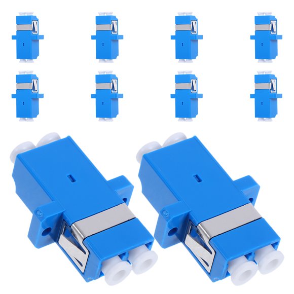 KONTONTY 10pcs flange type fiber connector lc fiber network connector for internet setups blue pvc