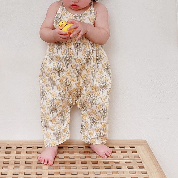 Vedolay Girl Romper Toddler Girls Jumpsuit Romper Solid Color Strap One Piece Overall Summer Outfits,A 2-3 Years