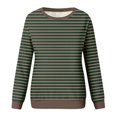 thumbnail image 4 of biudgviw Sweatshirt for Women Fashion Crewneck Long Sleeve Tunic Tops Fall Comfy Lounge Striped Printed Pullover Shirts, 4 of 5
