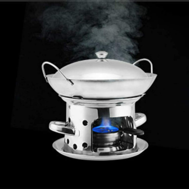  Tavot Portable Anti-scalding Mini Stainless Steel Fondue Pot  Burner - Multiple Use Fondue Burner for Party and Picnic : Home & Kitchen