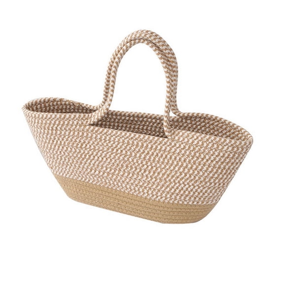 Handmade Summer Women's Handbag Vacation Beach Bag Shopper Woven Female Tote Bags Straw Bag A