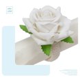 thumbnail image 3 of Bearachild Servilletero de flores artificiales de lino de 6 piezas, portátil, extraíble, reutilizable, soporte de escritorio para interiores, decoración Mostrada Blanco Bearachild HA059289-02, 3 of 6