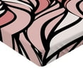 thumbnail image 2 of Ambesonne Coral Fitted Sheet, Ombre Abstract Pattern, Full Size, Coral, 2 of 3