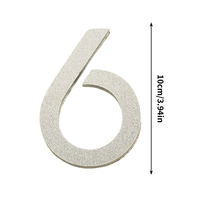 10Cm Acrylic Silver License Plate, Modern And Stylish Decoration
