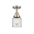 thumbnail image 2 of Innovations Lighting  Caden Bell - 1 Light 5" Flush Mount Clear/Brushed Satin Nickel, 2 of 5