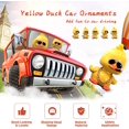 thumbnail image 5 of Adorno de coche de juguete de pato amarillo bonito, adorno para salpicadero de coche de pato fresco, muñeca agitadora, pato social de pie (con gafas + cadena dorada) oso de fresa Electrónica, 5 of 5