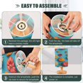 thumbnail image 4 of Colorful Pumpkins and Autumn Decorations Small Lamp Printed Gifts Table Lamp USB Bedside Desk Nightstand Lamp Wood Base for Bedroom Living Room Office Desk College Dorm, 4 of 7