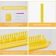 thumbnail image 4 of Hobbspring Knitting Loom Set Rectangular Knitting Board Loom Plastic Darning Needle Crochet Needle Yellow Scarf Looms Long Hats Shawl Making Tool DIY Yarn Weaving Kits for Women Adults Beginners, 4 of 7