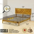 thumbnail image 3 of Acacia Sierra Solid Wood Bed Frame With headboard - King - Early American, 3 of 10