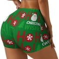thumbnail image 2 of Sigee Cute Santa Print Women's High Waist Workout Shorts - Squat Proof, Tummy Control, Yoga and Gym Activewear-Large, 2 of 9
