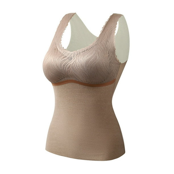 Ropa interior térmica para mujer, de invierno, con autocalentamiento, de encaje, cálida y sin costuras, de forro polar, resistente al frío.