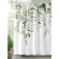 thumbnail image 2 of Shower Curtains Watercolor Eucalyptus Leaves Bath Curtain Flowers Berry Plant Waterproof Bathroom Shower Curtain Set with Hooks Decoration 36 x 72 Inches, 2 of 7