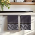 thumbnail image 7 of Boho Purple Flower Kitchen Towels Set of 4, Abstract Bohemia Pesley Floral Absorbent Dish Towels for Kitchen, Microfiber Hand Towel, Quick Drying Tea Towel for Cleaning Decorative Dishcloths, 7 of 7