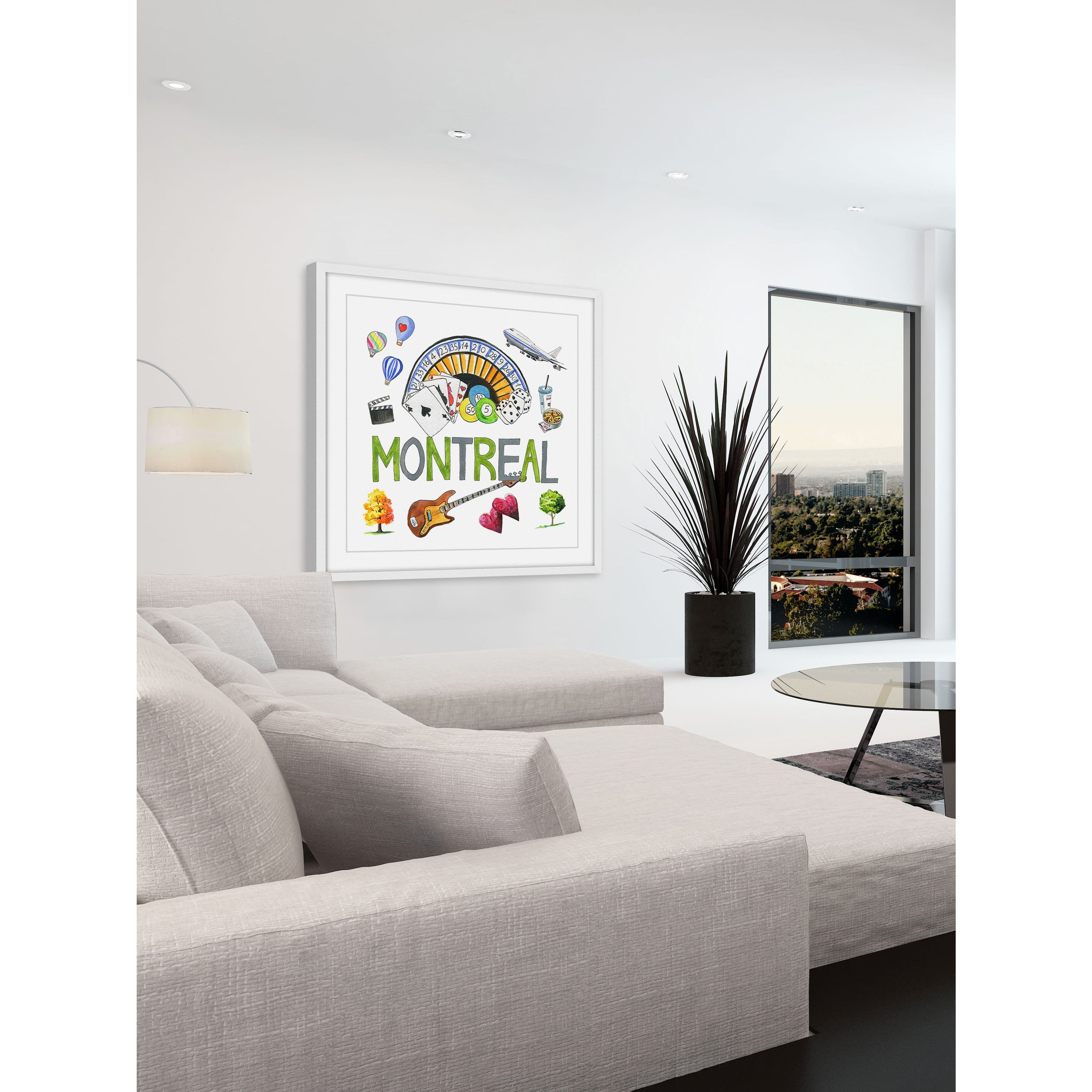 "Dazzling Montreal" Framed Painting Print