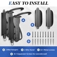 thumbnail image 6 of SUNALLY Swivel Bike Wall Hanger 2 Pack, Vertical Storage Bicycle Wall Mount Rack for Garage, Holds up to 66 lbs with No-scratch Protection, Black, 6 of 7